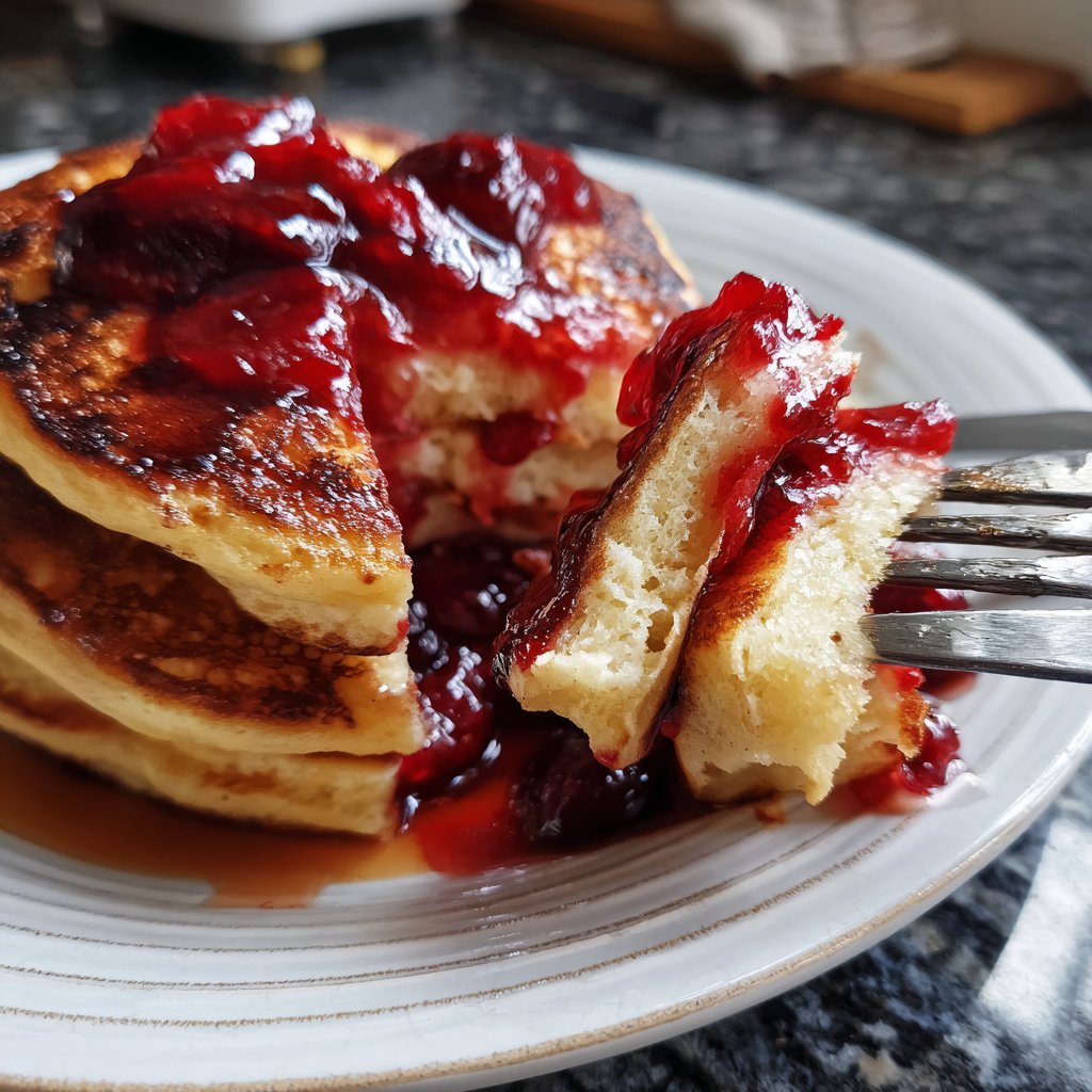 Pfannkuchen mit Zwetschgenkompott