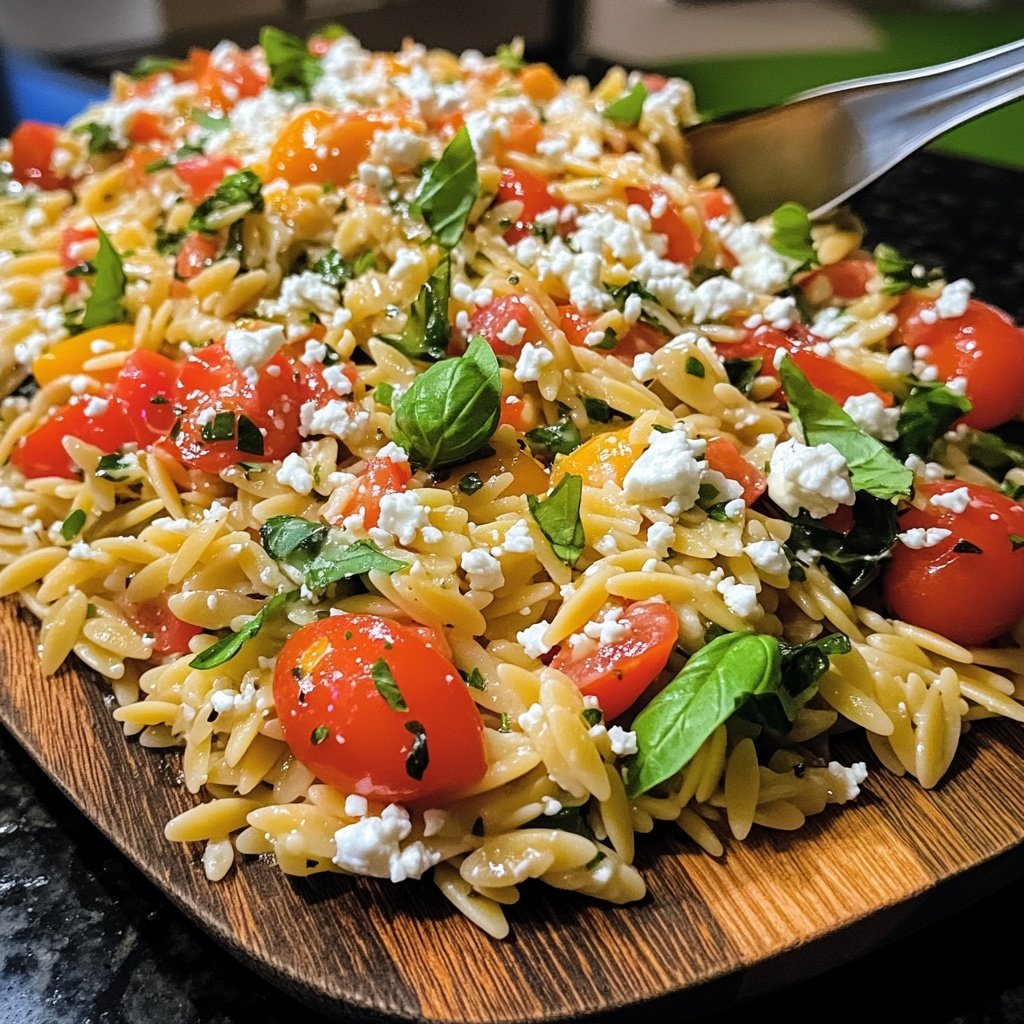 Italienischer Orzo Nudelsalat