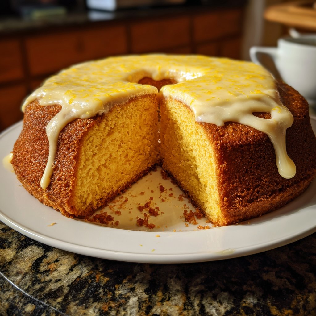 Zitronenkuchen mit Frischkäsecreme