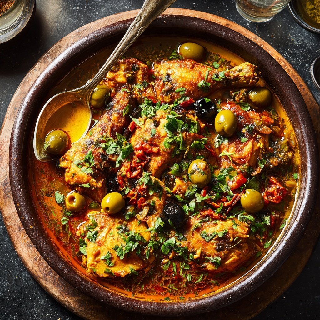 Internationale Küche Marokkanisches Hähnchen-Tagine