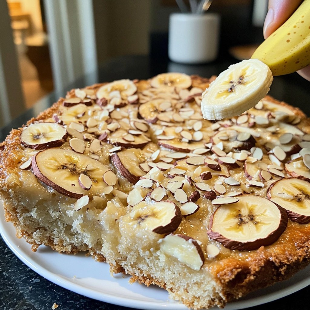 Bananenkuchen mit Mandeln
