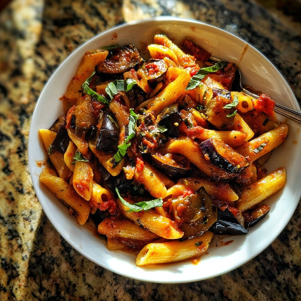 Internationale Küche Italienische Pasta alla Norma