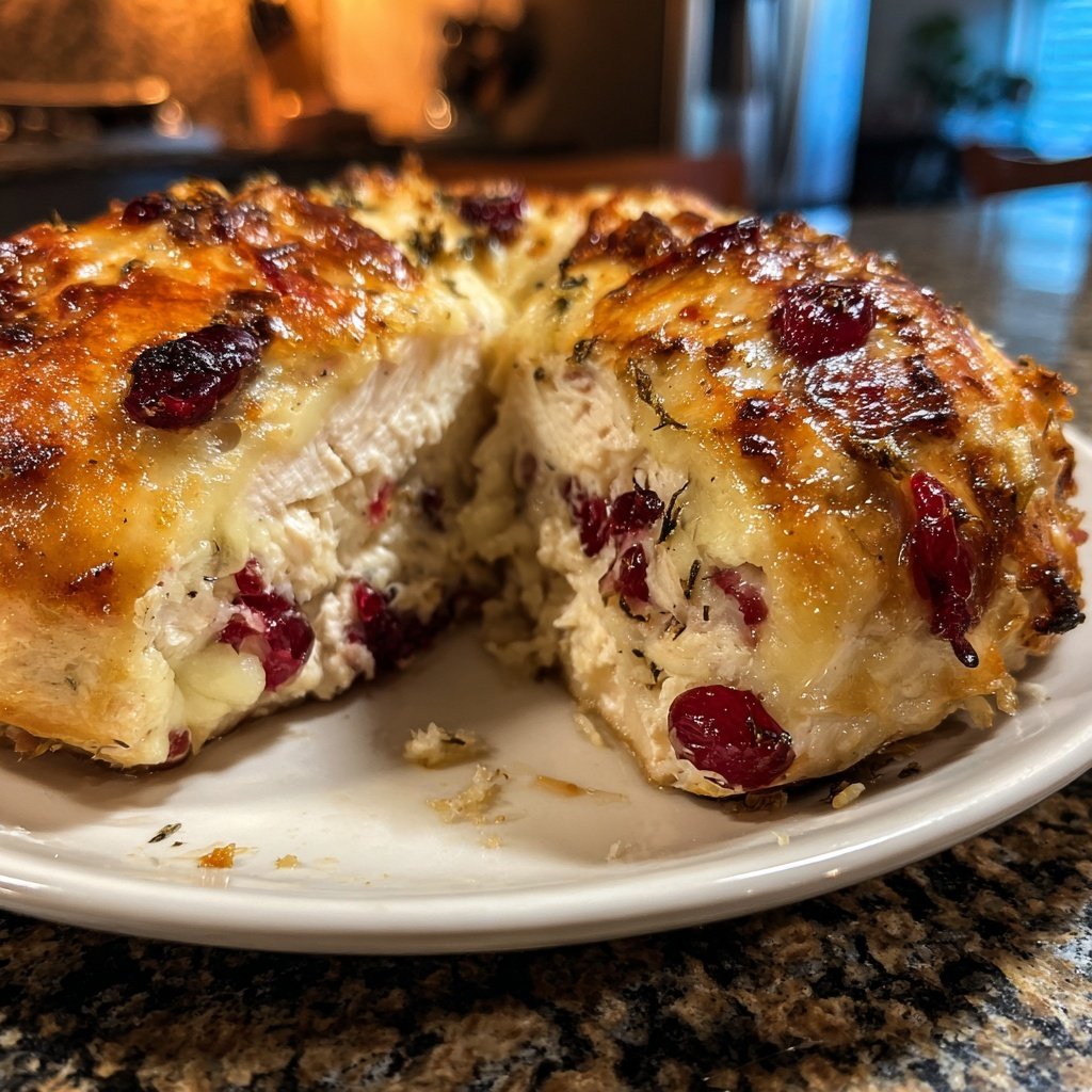 Cranberry-Brie-gefülltes Hähnchen