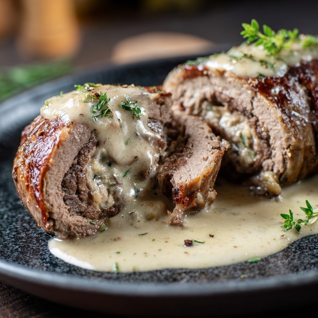 Hausmannskost Rinderrouladen mit Rahmsoße