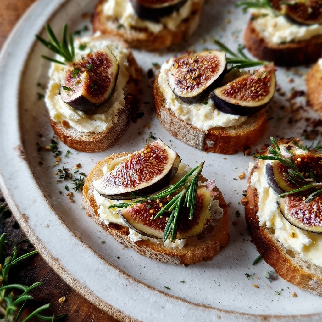 Canapés mit Feigenaufstrich