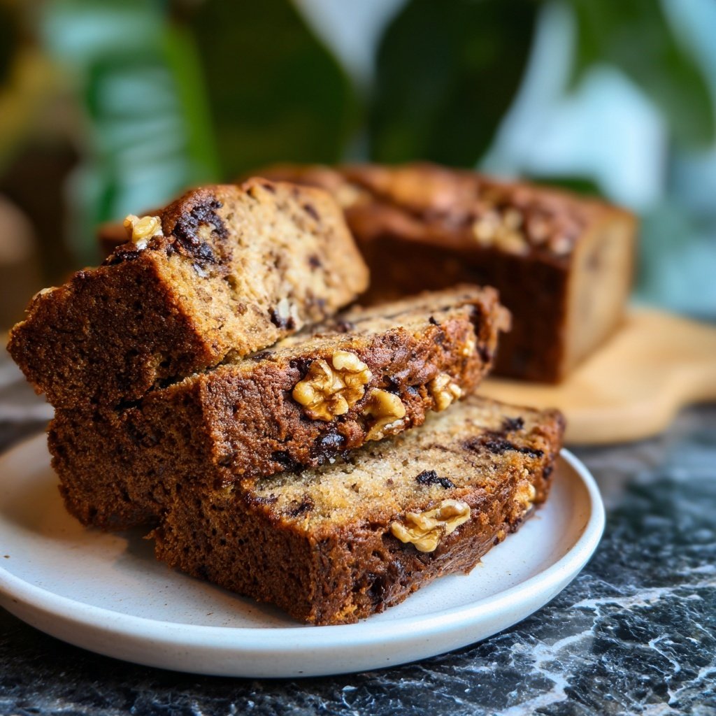 Bananenbrot mit Walnüssen und Kakao