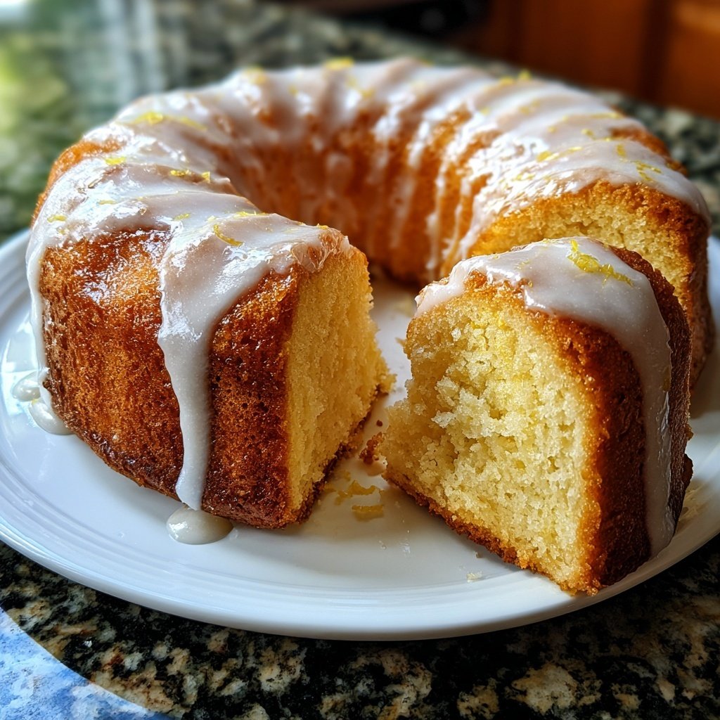 Zitronenkuchen mit Joghurtglasur